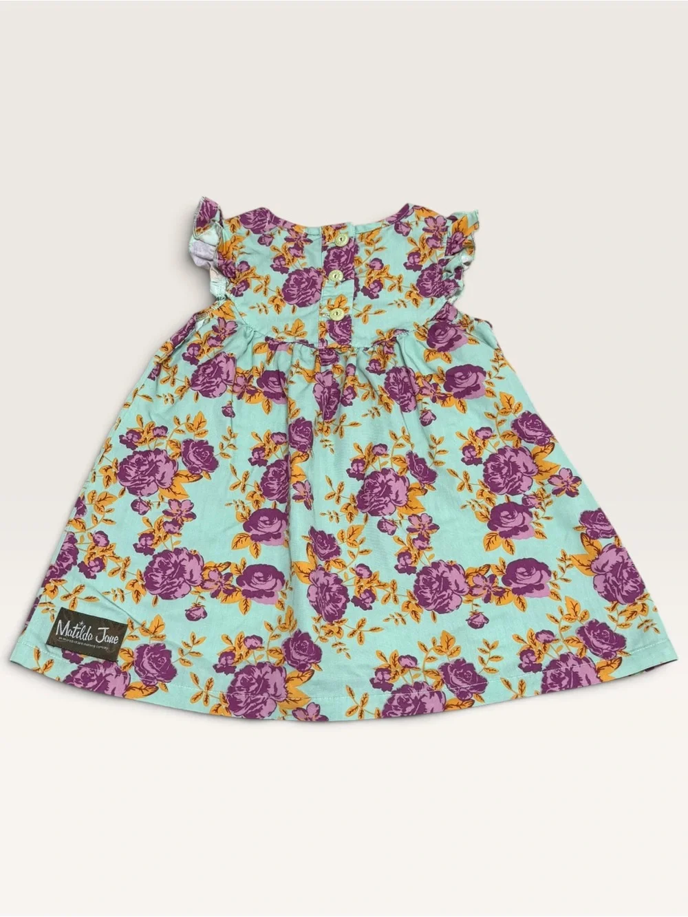 Matilda Jane Vault Purple Posies Flutter Dress Girls Size 4